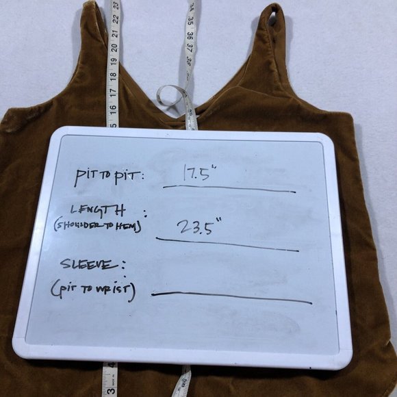 NEW LOFT Womens XS V-Neck Velvet Tank Top Mustard Gold Brown NWT - Picture 11 of 11